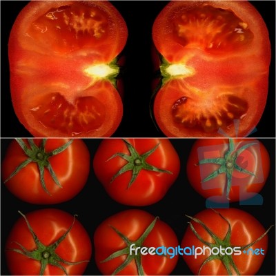 Tomatoes Collage Stock Photo