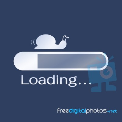 Too Slow Loading Stock Image