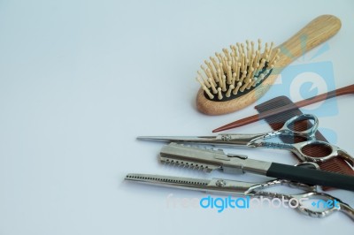 Tools For Hairdressors Stock Photo