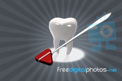 Tooth And Tool Stock Image