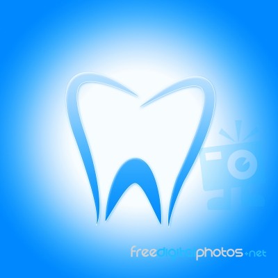 Tooth Icon Represents Dentist Icons And Root Stock Image