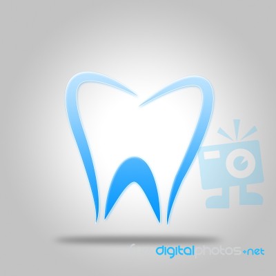 Tooth Icon Shows Dentist Icons And Dentistry Stock Image