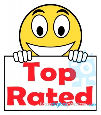 Top Rated On Sign Shows Best Ranked Special Product Stock Image