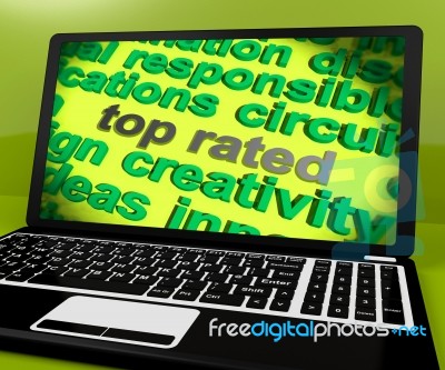 Top Rated Screen Means Most Popular Or Premium Product Stock Image