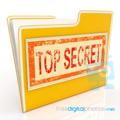 Top Secret File Shows Private Folder Or Files Stock Image