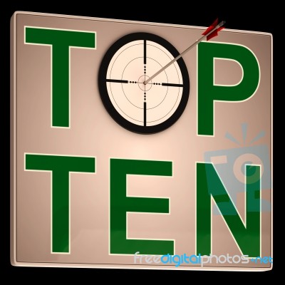 Top Ten Shows Best Rated In Charts Stock Image