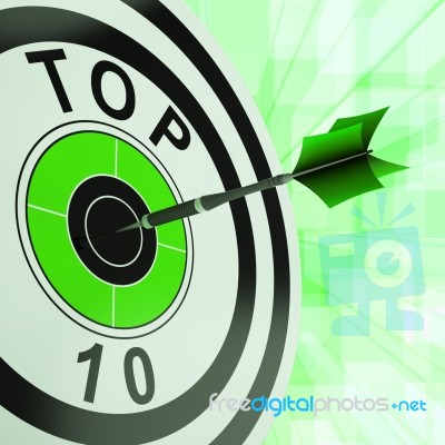 Top Ten Target Shows Successful Ranking Award Stock Image