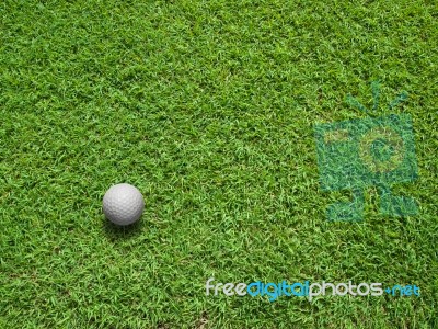 Top View Of Golf Ball Stock Photo