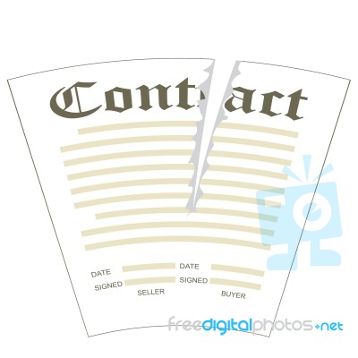 Torn Contract Stock Image