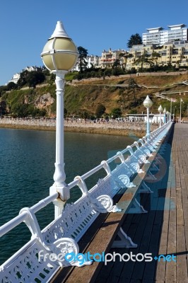 Torquay, Devon/uk - July 28 : The Pier In Torbay Devon On July 2… Stock Photo