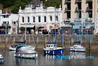 Torquay, Devon/uk - July 28 : View Of The Town And Harbour In To… Stock Photo