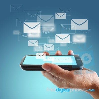 Touch Screen Mobile Phone Stock Photo