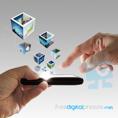 Touch Screen Mobile Phone Stock Image