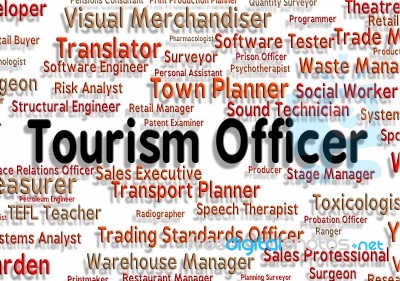 Tourism Officer Indicating Occupations Holiday And Career Stock Image