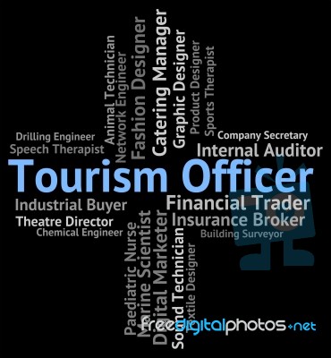 Tourism Officer Shows Officials Travelling And Career Stock Image