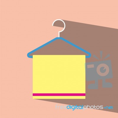 Towel Hanger  Icon   Illustration  Stock Image