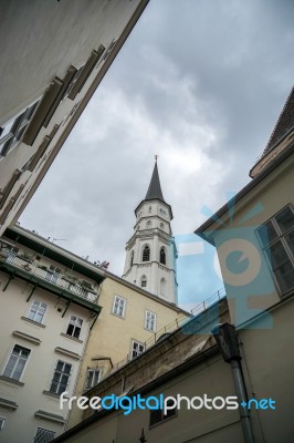 Tower At The Hofburg Complex In Vienna Stock Photo