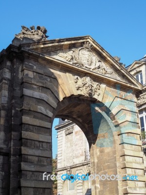 Tower In Rue De La Vieille Bordeaux Stock Photo