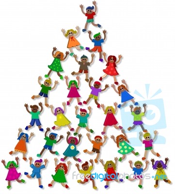 Tower Of Kids Stock Image