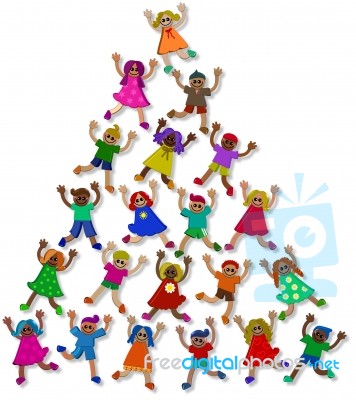 Tower Of Kids Stock Image