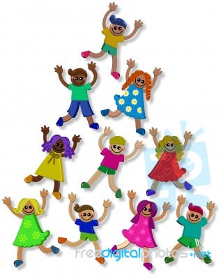 Tower Of Kids Stock Image