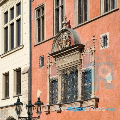 Town Hall Building In Prague Stock Photo