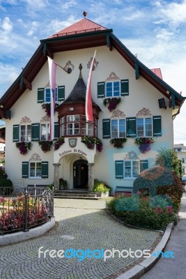 Town Hall Building In St. Gilgen Stock Photo