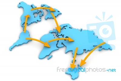 Trade Network Stock Image