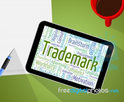 Trademark Word Means Brand Name And Emblem Stock Image