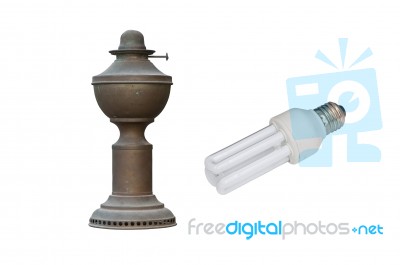 Traditional And Modern Lamp Stock Photo