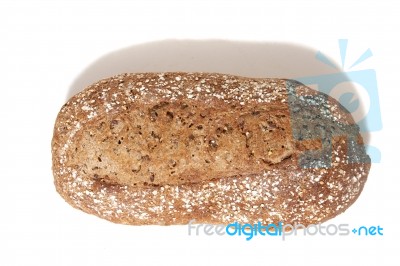 Traditional Baguette On White Background Stock Photo