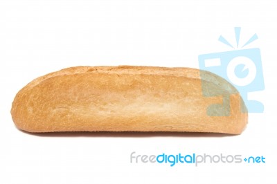 Traditional Baguette On White Background Stock Photo