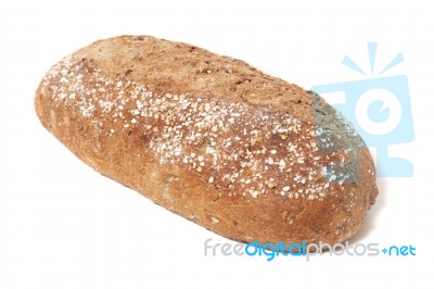 Traditional Baguette On White Background Stock Photo