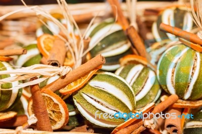 Traditional Christmas Aromatic Dry Fruits Stock Photo