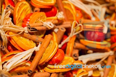 Traditional Christmas Aromatic Dry Fruits Stock Photo