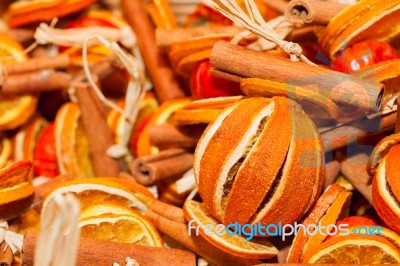 Traditional Christmas Aromatic Dry Fruits Stock Photo