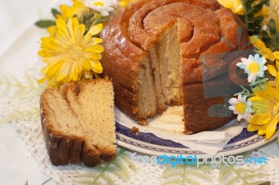 Traditional Folar Cake Stock Photo