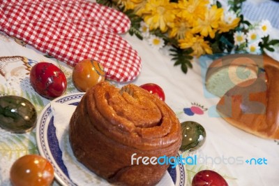 Traditional Folar Cake Stock Photo