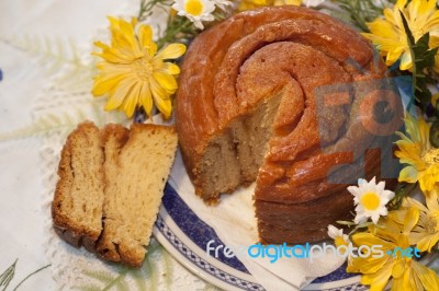 Traditional Folar Cake Stock Photo