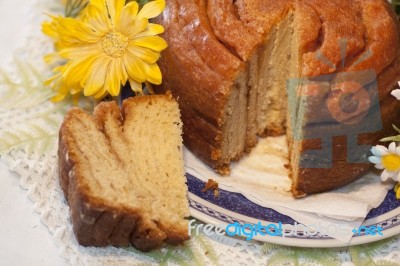 Traditional Folar Cake Stock Photo