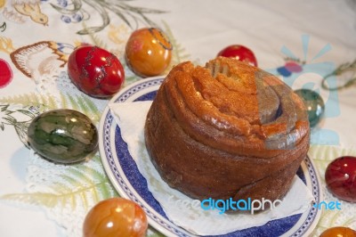 Traditional Folar Cake Stock Photo