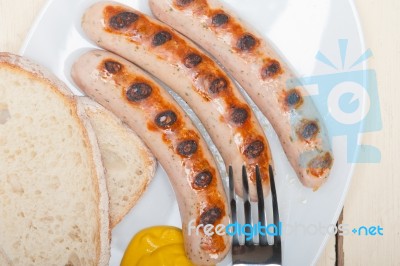 Traditional German Wurstel Sausages Stock Photo