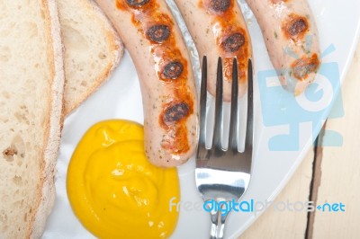 Traditional German Wurstel Sausages Stock Photo