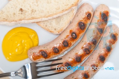 Traditional German Wurstel Sausages Stock Photo