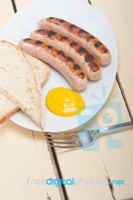 Traditional German Wurstel Sausages Stock Photo