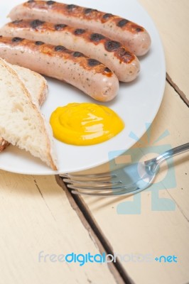 Traditional German Wurstel Sausages Stock Photo