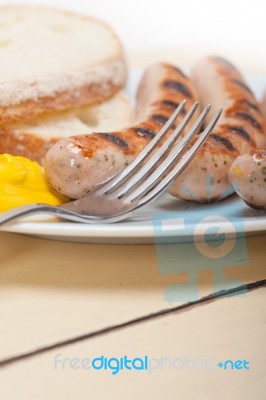 Traditional German Wurstel Sausages Stock Photo