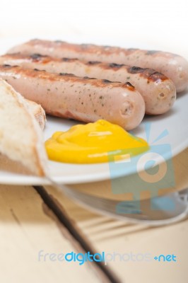 Traditional German Wurstel Sausages Stock Photo