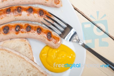 Traditional German Wurstel Sausages Stock Photo