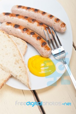 Traditional German Wurstel Sausages Stock Photo